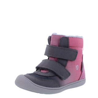 Vadolino Stiefel Minisky high Klettverschluss Vatex grey rose Weite medium gefüttert