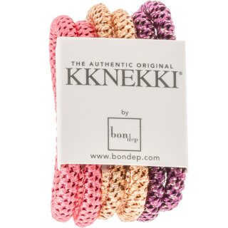 Kknekki Haargummi Slim Bundle 6er Set bordeaux bronze pink Glitzer