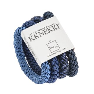 Kknekki Haargummi Bundle 4er Set blau mittelblau glitzer