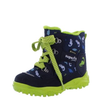 Superfit Winterstiefel Stiefel Husky1 blau hellgrün Weite M mittel Schnürung