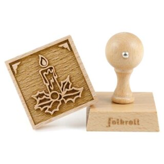 Folkroll Motiv-Keksstempel Adventskerze Weihnachten 55 x 55 mm