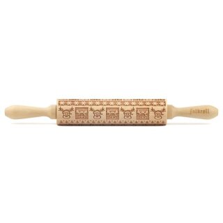 Folkroll Motiv-Teigrolle Christmas Joy medium 37 cm