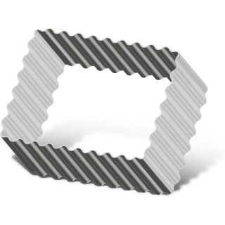 Folkroll Ausstecher Rechteck gewellt 64 x 48 mm Edelstahl