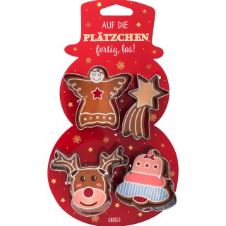 Sheepworld Keksausstecher-Set Auf die Plätzchen, fertig, los!