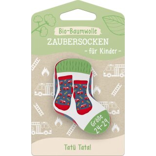 Sheepworld Zaubersocken Kinder Bio-Baumwolle Tatü Tata! Größe 24-29
