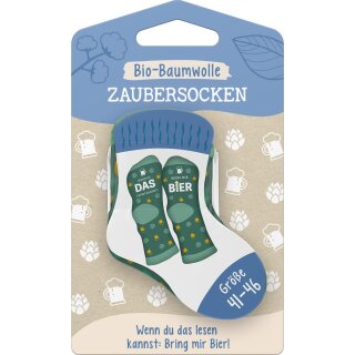 Sheepworld Zaubersocken Bio-Baumwolle Bring mir Bier! Größe 41-46