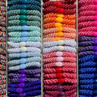 Kknekki Haargummi Bundle 4er Set Beige, Senf, Bunt, Pink