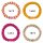 Kknekki Haargummi Bundle 4er Set Beige, Senf, Bunt, Pink
