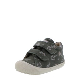 Naturino Halbschuhe Cocoon olive  beige Wilde Tiere Klett