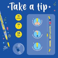 Legami Stapelbarer Bleistift mit Radiergummi Monster