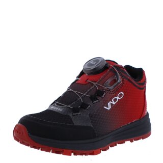 Vado Halbschuhe Fade Mid GTX Boa black red schwarz rot Weite medium weit