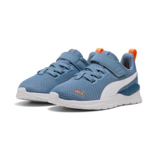 Puma Turnschuhe Anzarun Lite AC PS stahlblau weiss Klettverschluss
