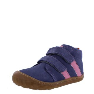 Koel Barfußschuhe Halbschuhe David Leder lavendel pink barefoot Klettverschluss