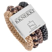 Kknekki Haargummi Bundle 4er Set grau taupe gold Glitzer