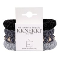 Kknekki Haargummi Bundle 4er Set grau schwarz Gold...