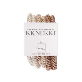 Kknekki Haargummi Slim Bundle 6er Set  beige taupe gold Glitzer