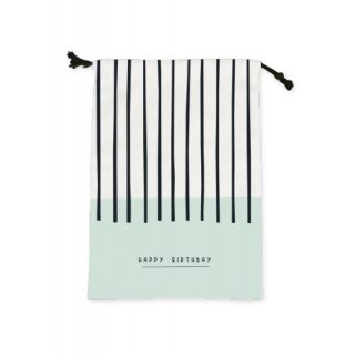 Grafik Werkstatt Geschenkbeutel 100% Baumwolle Happy Birthday