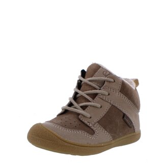 Vadolino Winterstiefel Minibounce Barfußschuhe wallnut braun beige Weite medium Schnürer warm gefüttert