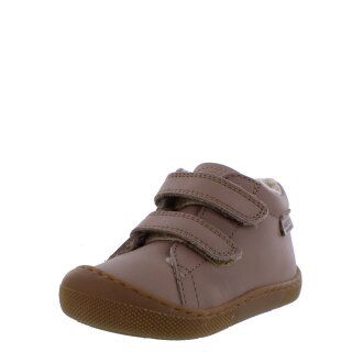 Naturino Halbschuhe Amur barefoot taupe beige Klettverschluss warm gefüttert
