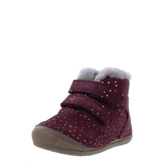 Froddo Halbschuhe Paix bordeaux Glitzer warm gefüttert Lammfell