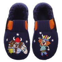 Giesswein Hausschuhe Auhagen dunkelblau mit Wikinger
