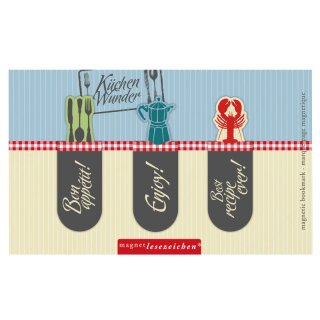 Moses Verlag Magnetlesezeichen Küchenwunder 3 Lesezeichen