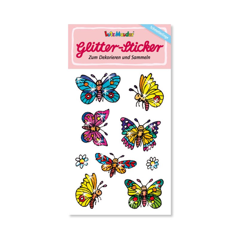 Lutz Mauder Glitter Sticker Schmetterlinge