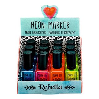 Spiegelburg Neon-Marker Rebella sortiert gelb - pink - orange - blau