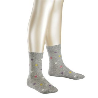 Falke Socken grau mit bunten Punkten