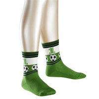 Falke Socken grün mit Fussballmotiv weiß schwarz