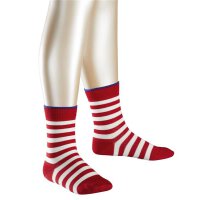 Falke Socken Double Stripe rot weiß