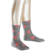 Falke Socken grau mit rosanen Punkten