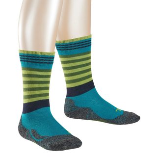 Falke Socken warm and dry blau grün gestreift